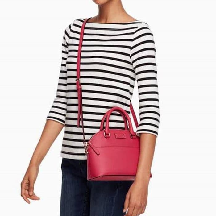 tas Kate Spade mini carli red carpet leather original