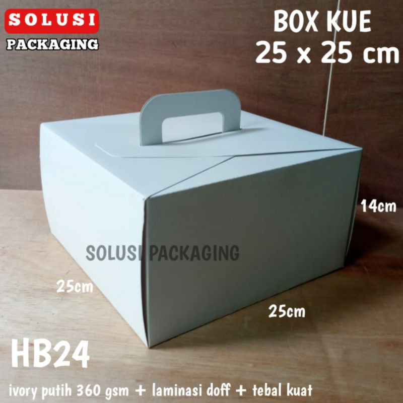 

isi 10 box kotak kue 25x25cm hb24 | kardus pizza tart brownies parcel dus cake box hampers