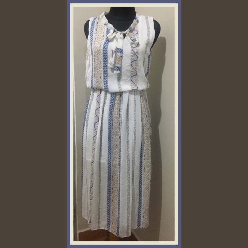 Dress Sifon/Chiffon Putih Premium