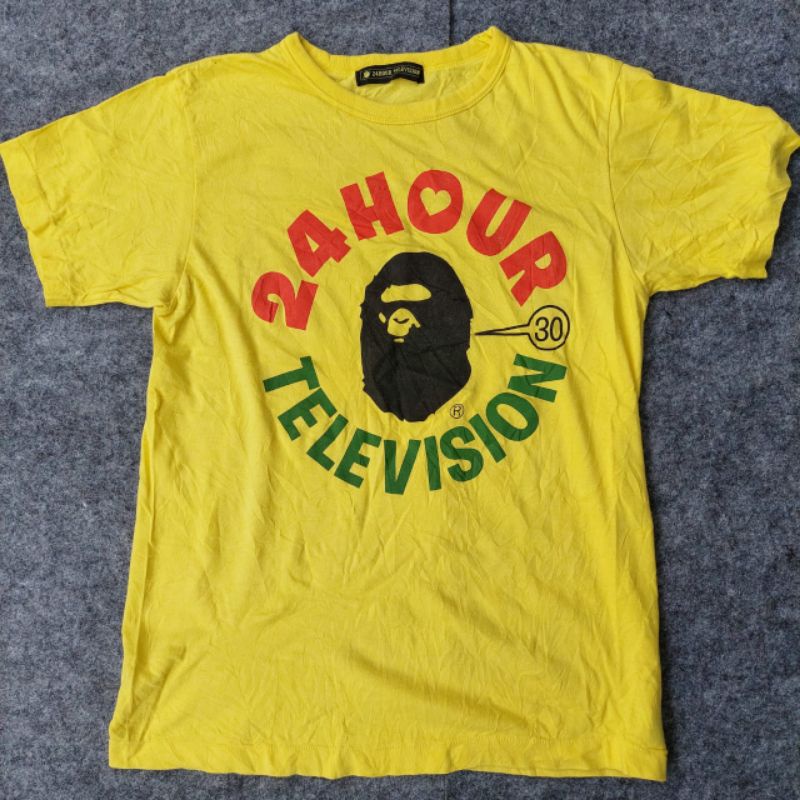 kaos vintage bape x 24 hour television