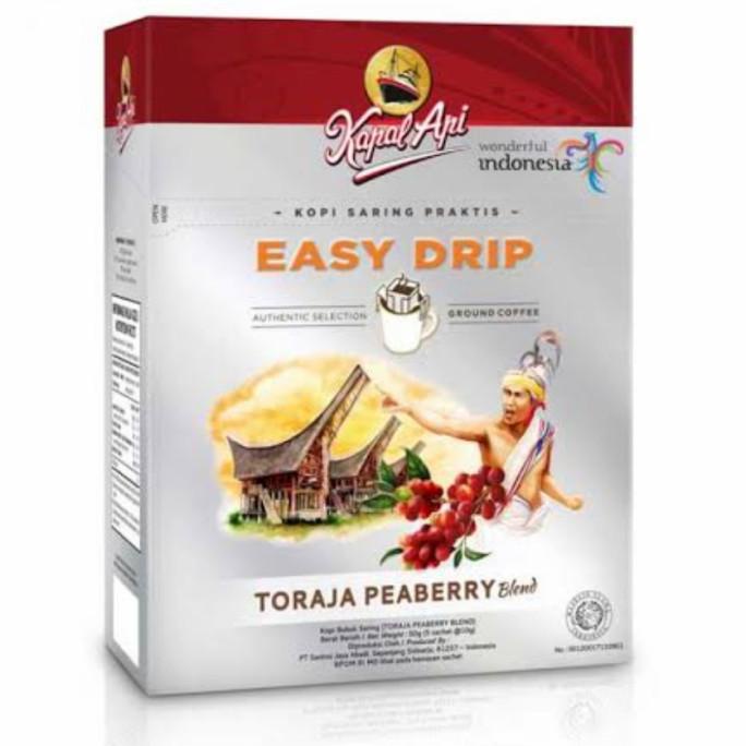 

Cuci Gudang Kopi Kapal Api Toraja Peaberry Easy Drip 5 Sachet X 10G (1Box) Trendi