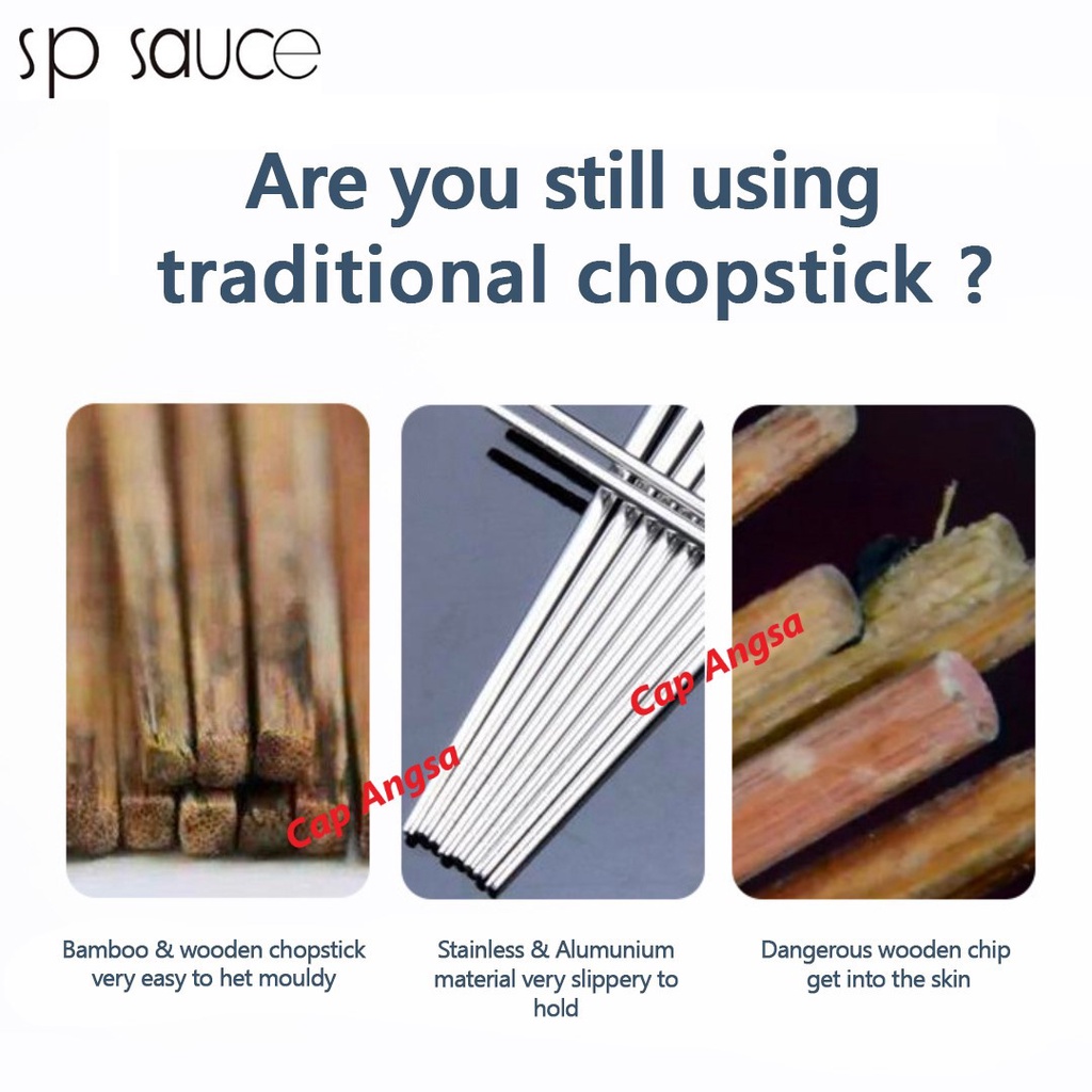 CHOPSTICKS HIGH QUALITY NON SLIP ANTI MILDEW ANTI JAMUR ANTI BAU LANCIP FIBERGLASS SUMPIT JEPANG 5 PASANG JAPANESE CHOPSTICK