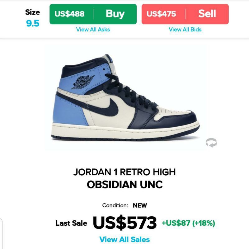 air jordan 1 obsidian for sale