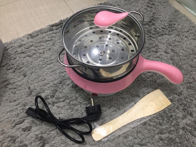 Panci Elektrik 18cm 1.5l Serbaguna Portable Kukus Pan Listrik Murah