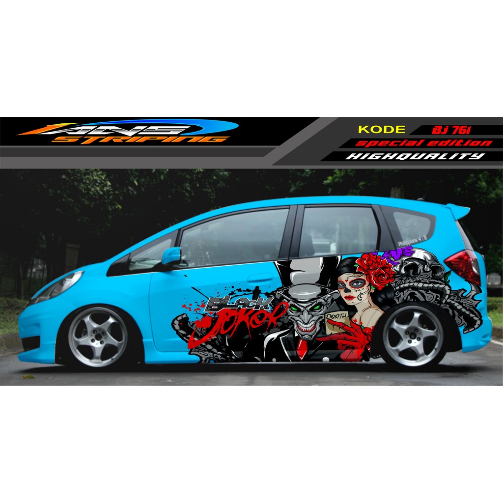 STICKER MOBIL HONDA BRIO AGYA JAZZ AVANZA YARIS / DECAL STICKER MOBIL JAZZ / STIKER MOBIL