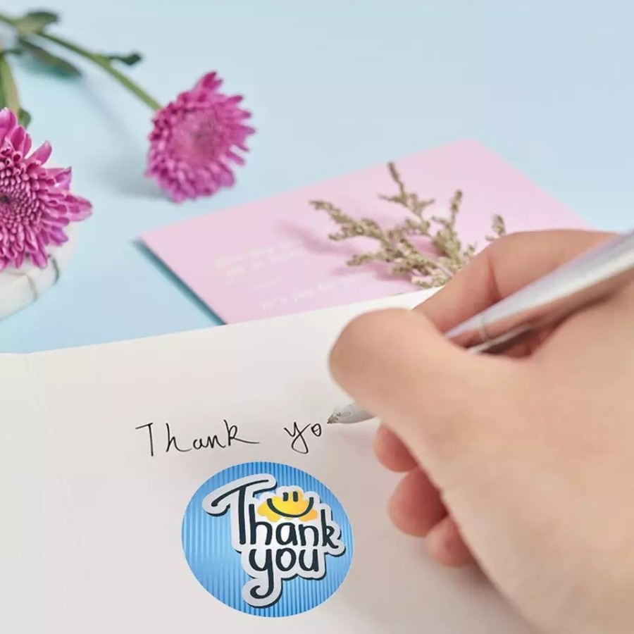 

MAOSTORE STIKER THANK YOU BLUE BIRU SMILE WEDDING SRW34