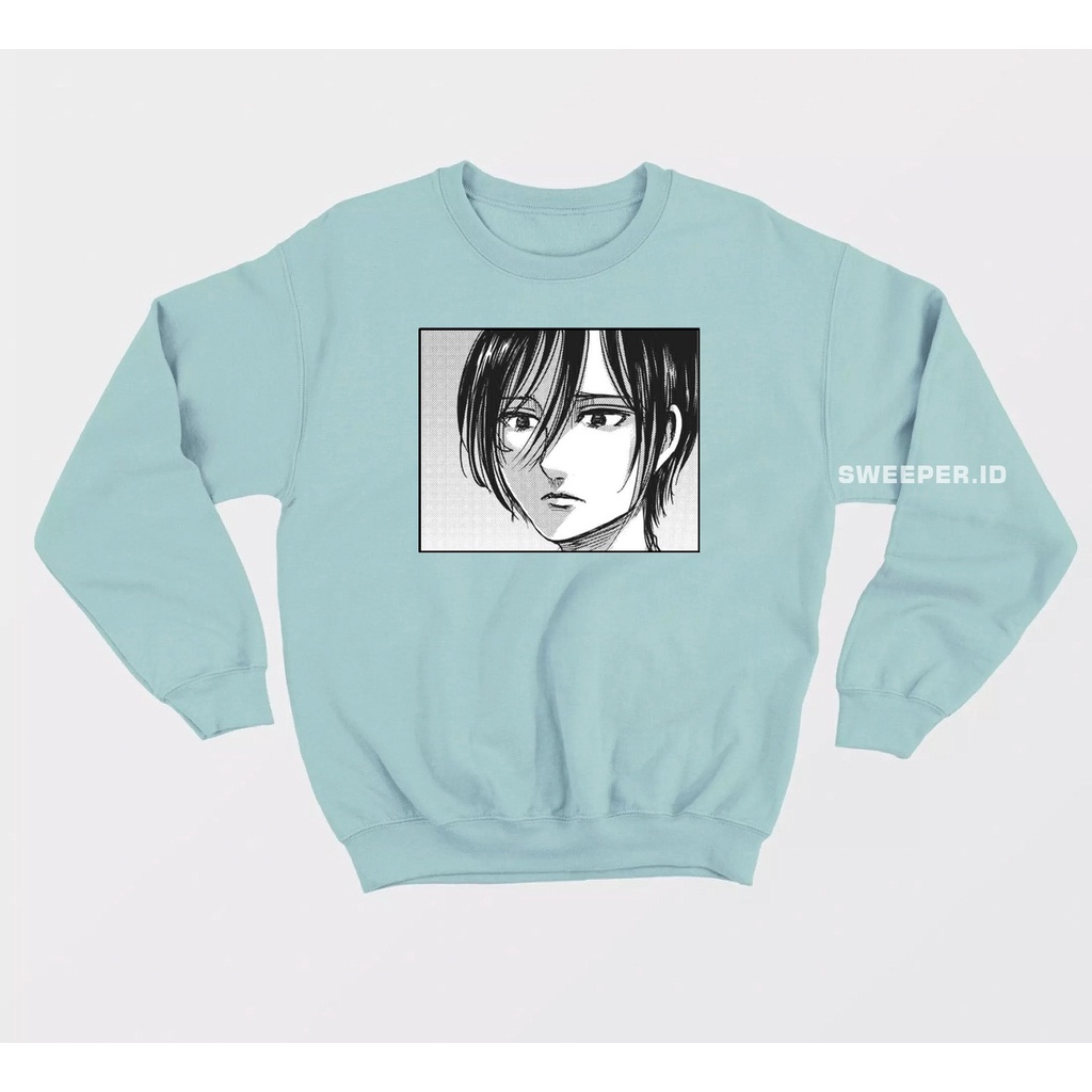 SWEATER ANIME MIKASA SWEATER BAHAN FLEECE