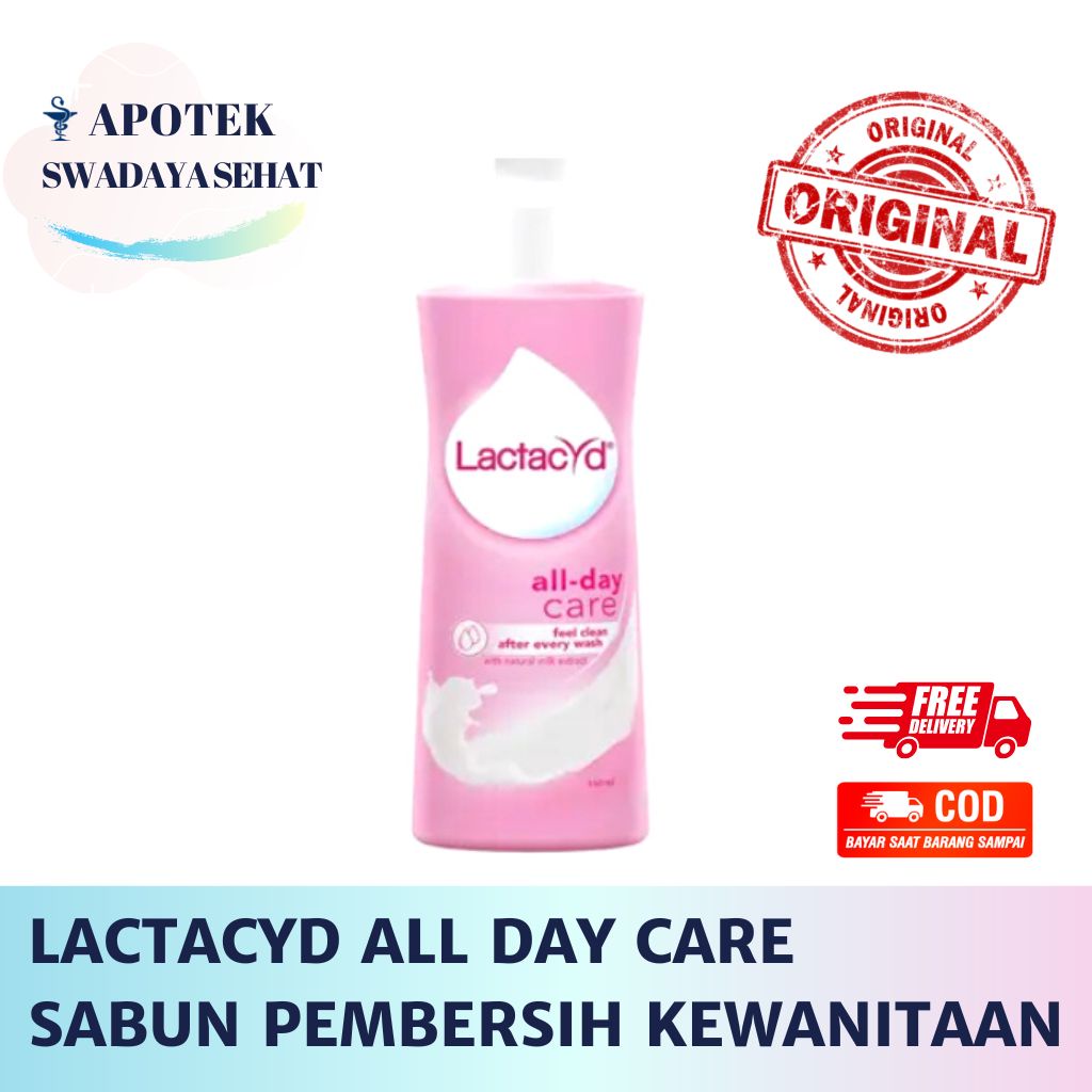 LACTACYD ALL DAY CARE 150 ML - Sabun Pembersih Daerah Kewanitaan Keputihan 60 ML Lactacid Laktacid