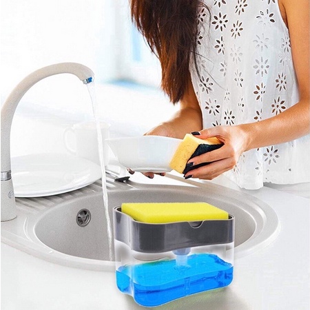 Dispenser Sabun Cuci Piring / Tempat Sponge Cuci Piring / Kotak Sabun Cuci Piring / Pump Dispenser Sabun