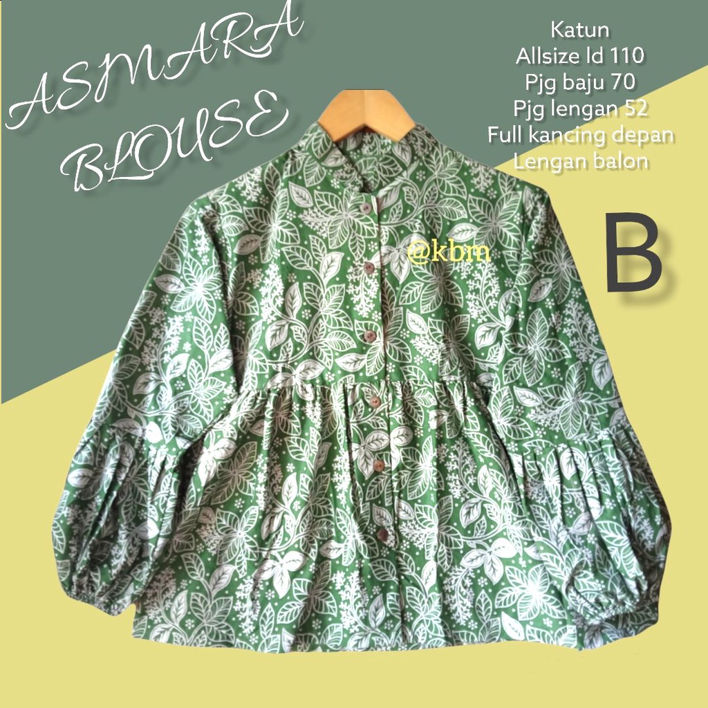 Asmara Blouse batik solo  atasan kerja modern trendy