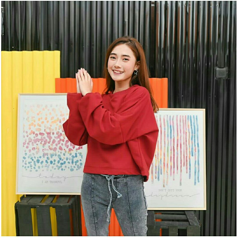 JOVANKA OVERSIZE CROP | CROPTOP OVERSIZE | CROPTOP MURAH | SWEATER OVERSIZE | CROPTOP LILAC