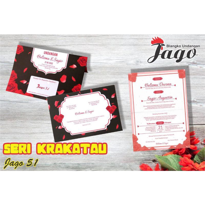 

Undangan Pernikahan Simple Elegan dan Murah Seri Jago 51