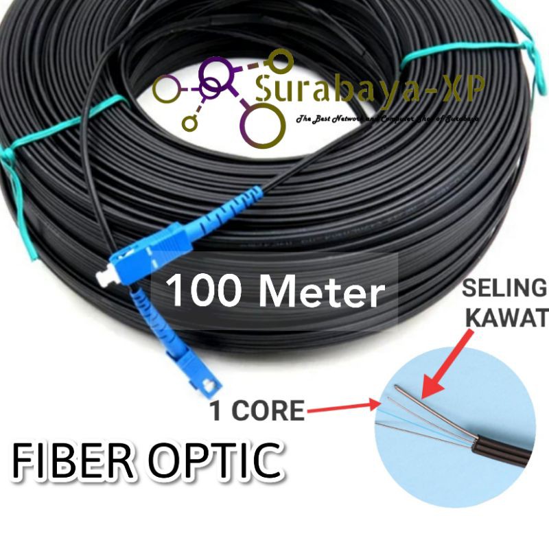 Jual Kabel Fiber Optik FO 100M DropCore 100 Meter Drop Core SC UPC