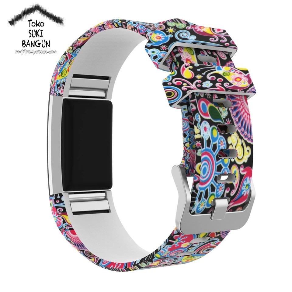 TALI JAM Fit Charge 2 Rubber PRINTED Silicone Watch Strap Band