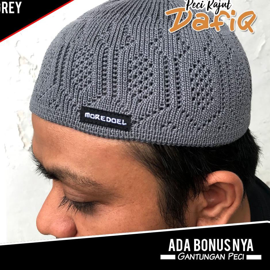 Peci Rajut Dewasa DafiQ By Moredoel Tebal dan Nyaman di Pakai Sholat dan Harian ‑ STN.252567
