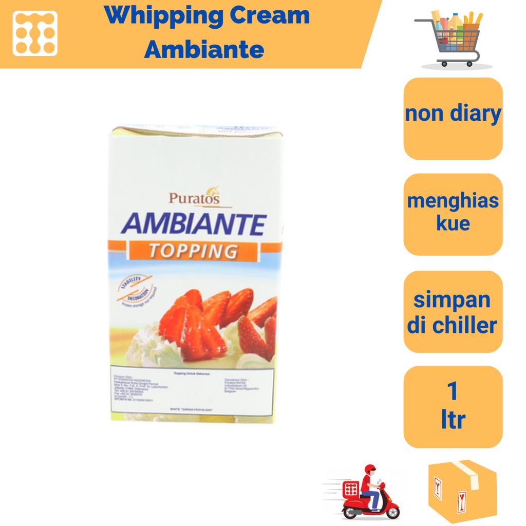 

Whipping Cream Ambiante 1 Lt Whip Krim Ambiante 1 Liter