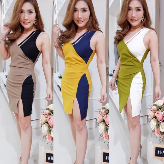 PRODUK TERBARU DRESS SCUBA ARUMI KOMBINASI IMPORT 3808 BAHAN HALUS