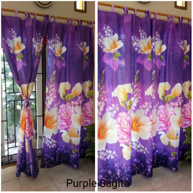 Gorden pintu purple sagita/purple flower/belantik