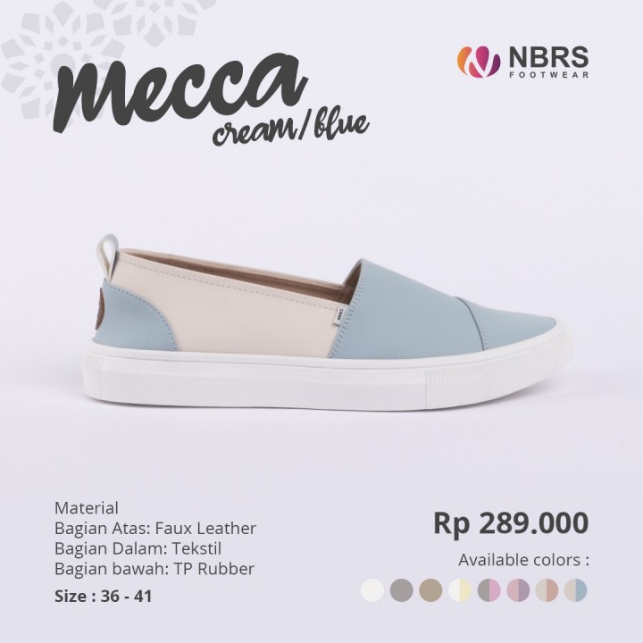 Nibras Footwear Sepatu MECCA wanita Casual kekinian ootd polos