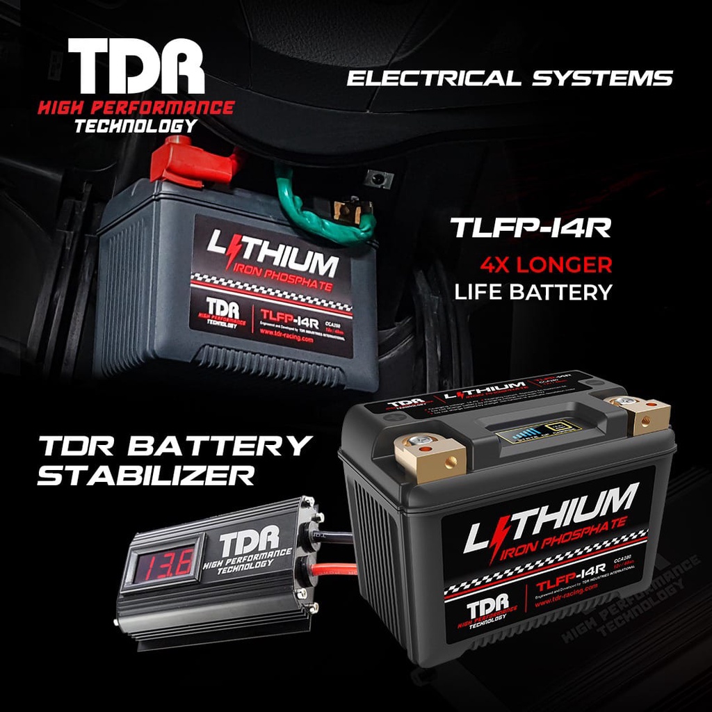 Aki Motor TDR Lithium Iron Phosphate (LiFePO4) Battery TLFP 4L 7L 9R 14R 12V