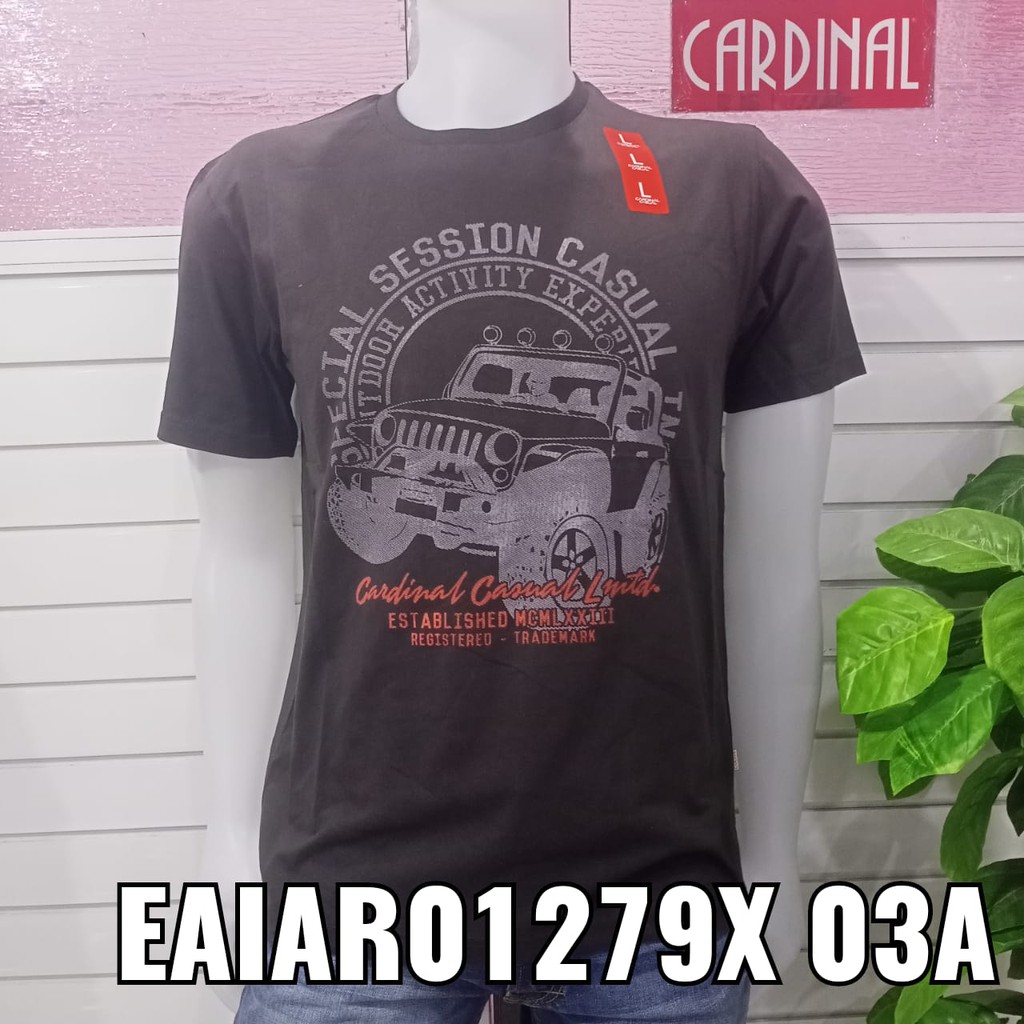 gof KCJ CARDINAL KAOS T-Shirt COWOK Baju Cowok Kaos Cardinal - Abu Abu