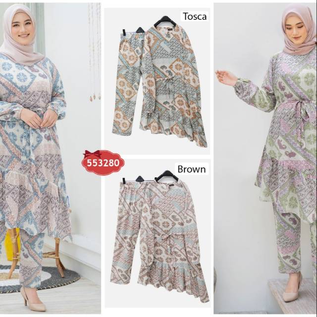 Long tunik setcel EXTU rayon premium