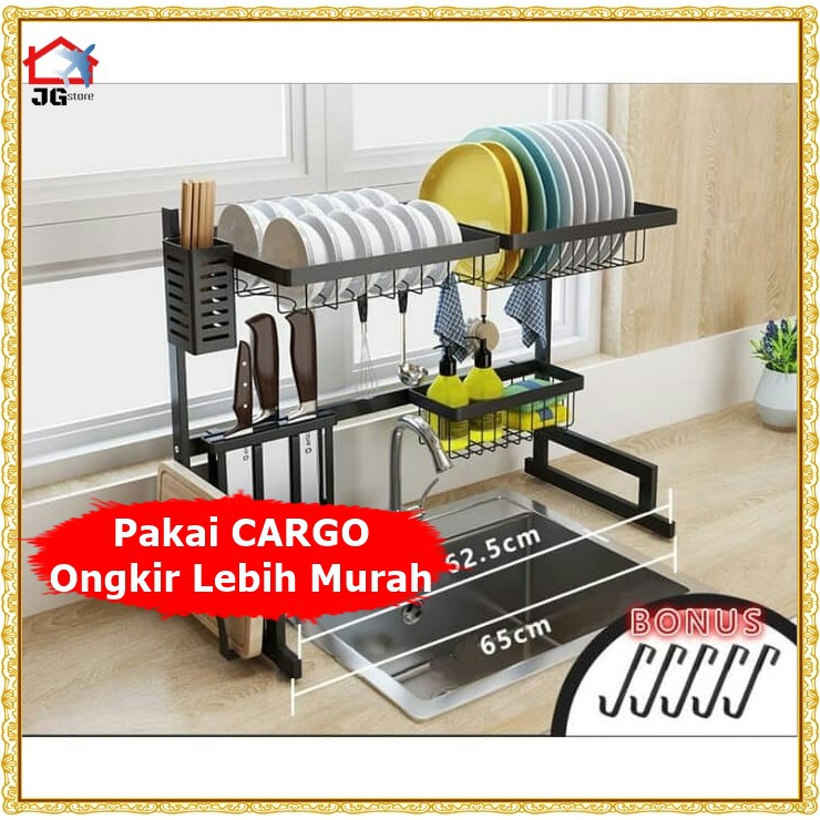  Rak  Cuci  Piring  Bahan Stainless Steel Anti Karat Premium 