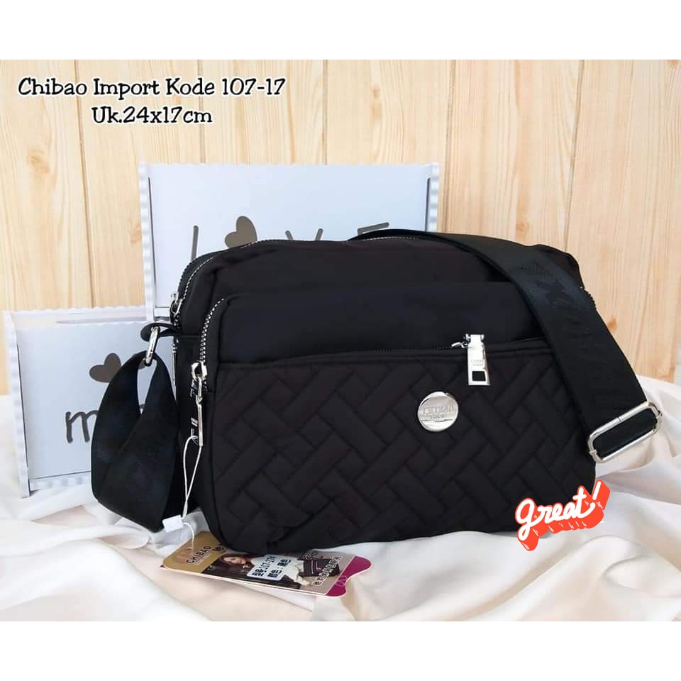 Tas Slempang Chibao 107-17 Size 25x18x10 cm TAS WANITA TAS SLEMPANG WANITA IMPORT TAS CHIBAO TERBARU