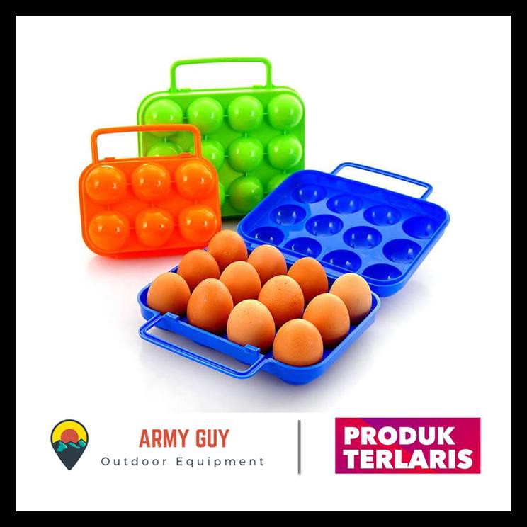 DISKON Tempat Telur Telor Isi 12 Portable Portabel Camping Travel