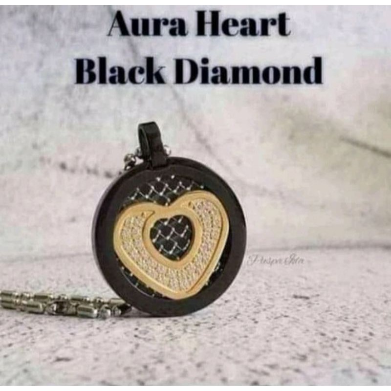 Aura Heart Black Diamond - Kalung Pendant MCI