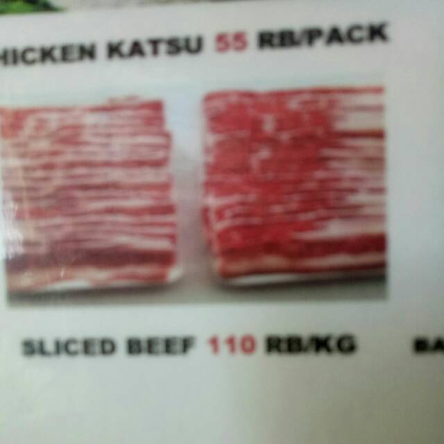 

Sliced beef