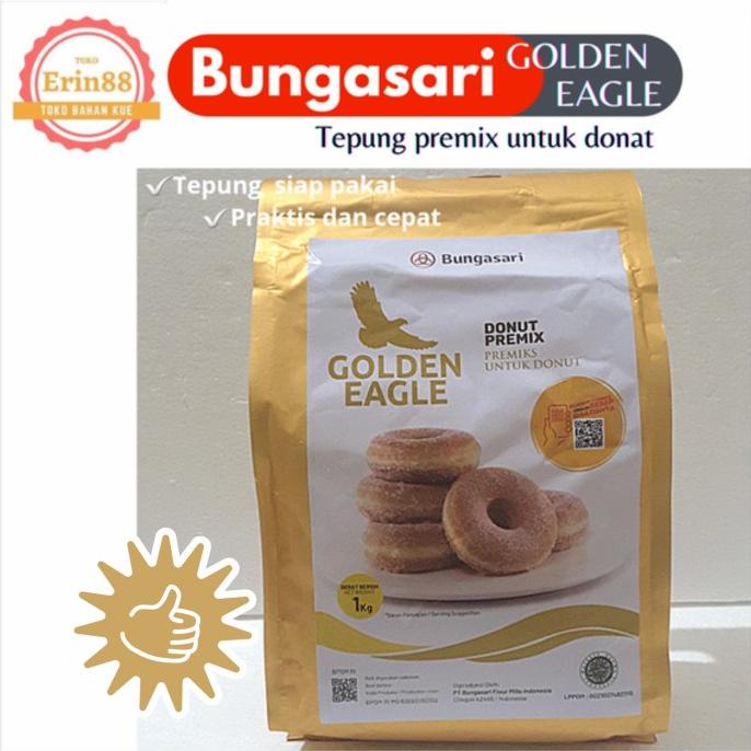 

TERLARIS Bungasari Golden eagle donut premix 1kg|Tepung Premix Donat