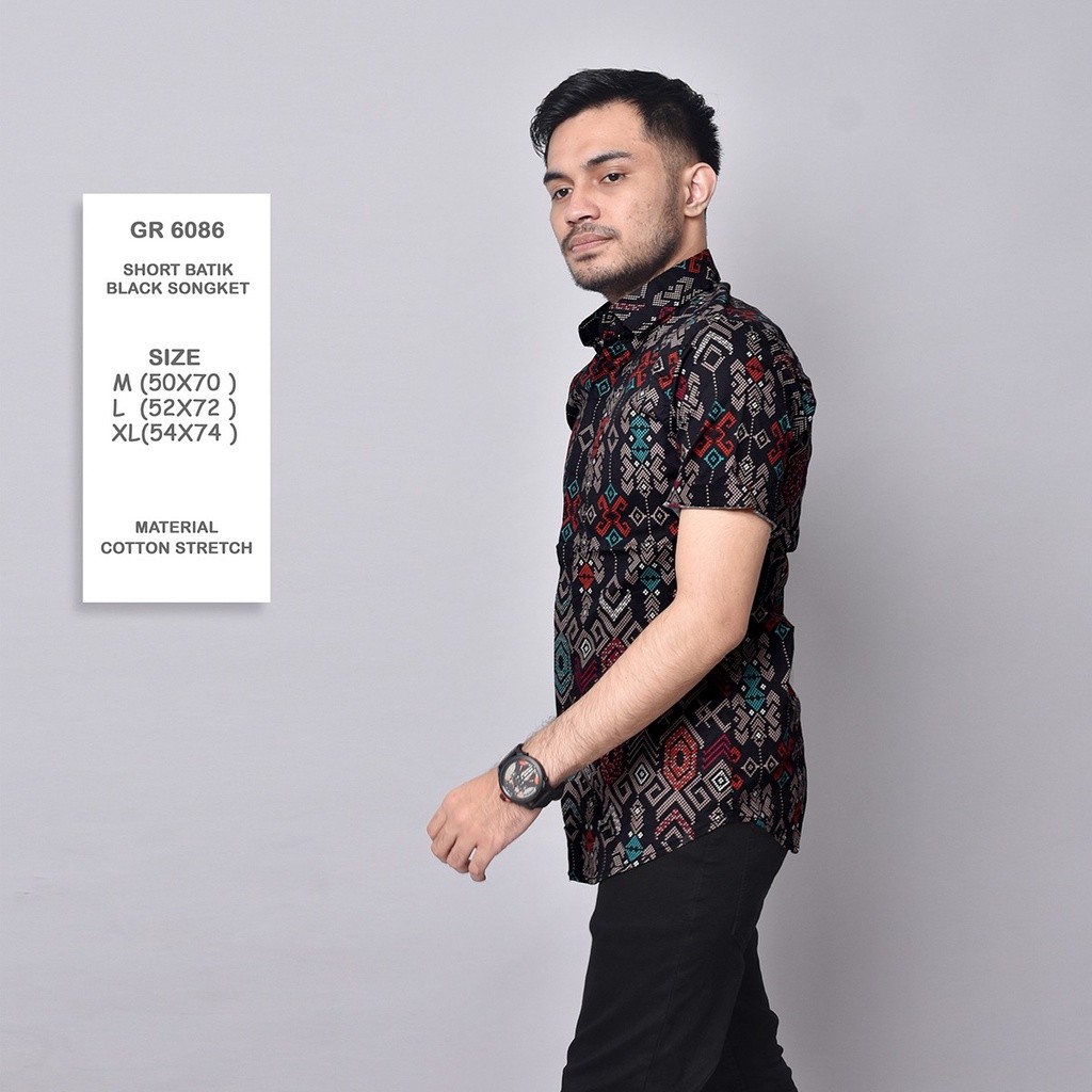 New Arrival Distro Batik Pria Bordir Sogan Hrb026 Batikaf Notoarto Batik