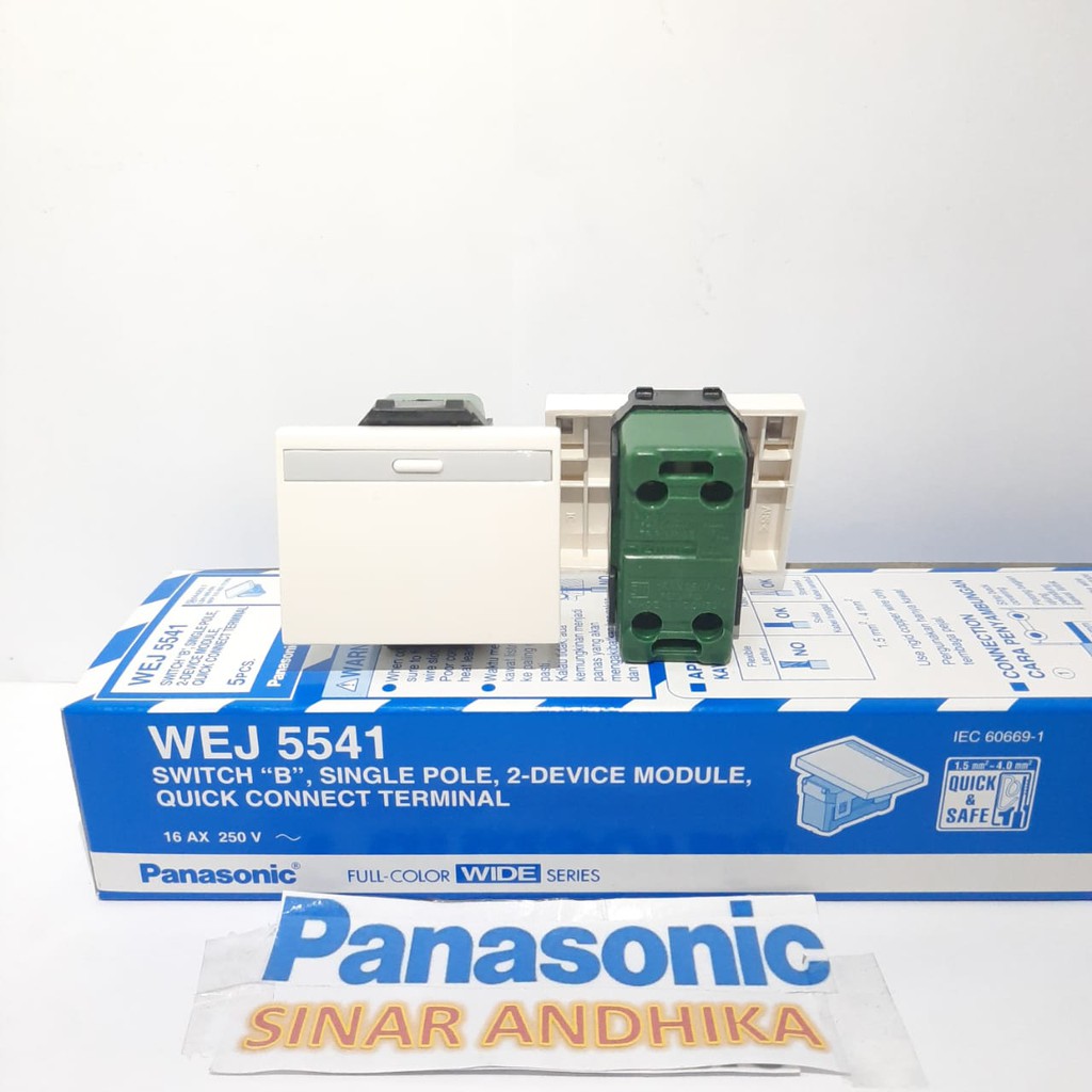 MATA SAKLAR LEBAR 1 ARAH PUTIH PANASONIC WEJ 5541