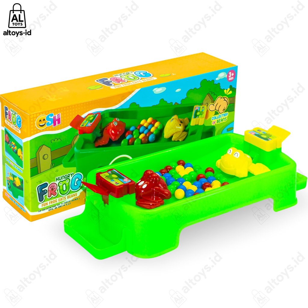 Mainan Edukasi Anak Hungry Frog - Little Frog Eats Beans Fun Toys / Kodok Makan Bola Family Board Game SH297