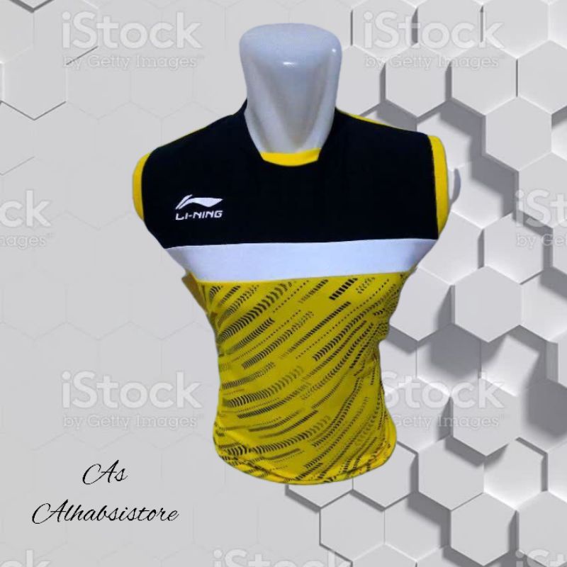 kaos atasan badminton bola volly  baju singlet bulutangkis tenis pria wanita