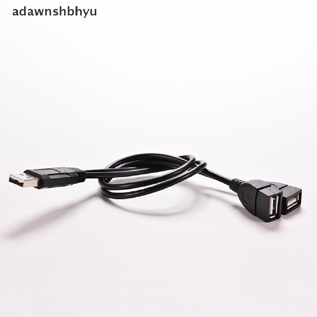 Adawnshbhyu USB 2.0 A Male To 2jack Dual USB Female Y Splitter Hub Kabel Listrik Kabel Adaptor