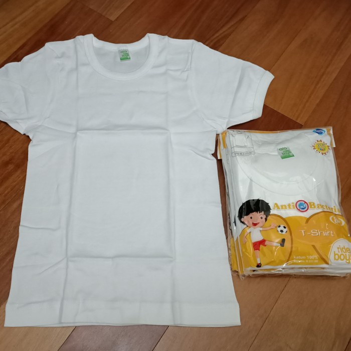 Kaos Oblong / T-Shirt Putih Anak-anak Rider R223BB Anti Bacteria