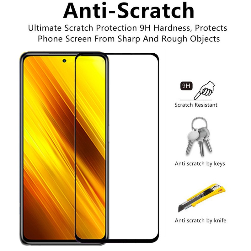 2 In 1 Tempered Glass Pelindung Layar + Lensa Film Nfc Untuk Xiaomi Mi Poco X3 Poco X3