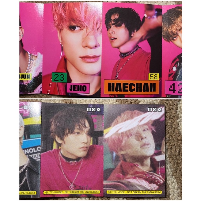 nct dream glimo photobook album inclusions photocard set & sticker scratch glitch mode version ver p