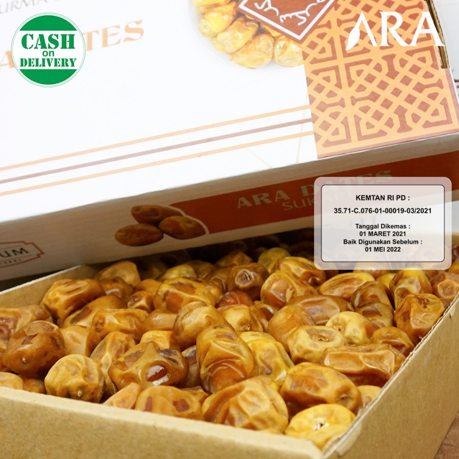 Kurma Sukari Premium ARA DATES 3 kg Original KEMTAN