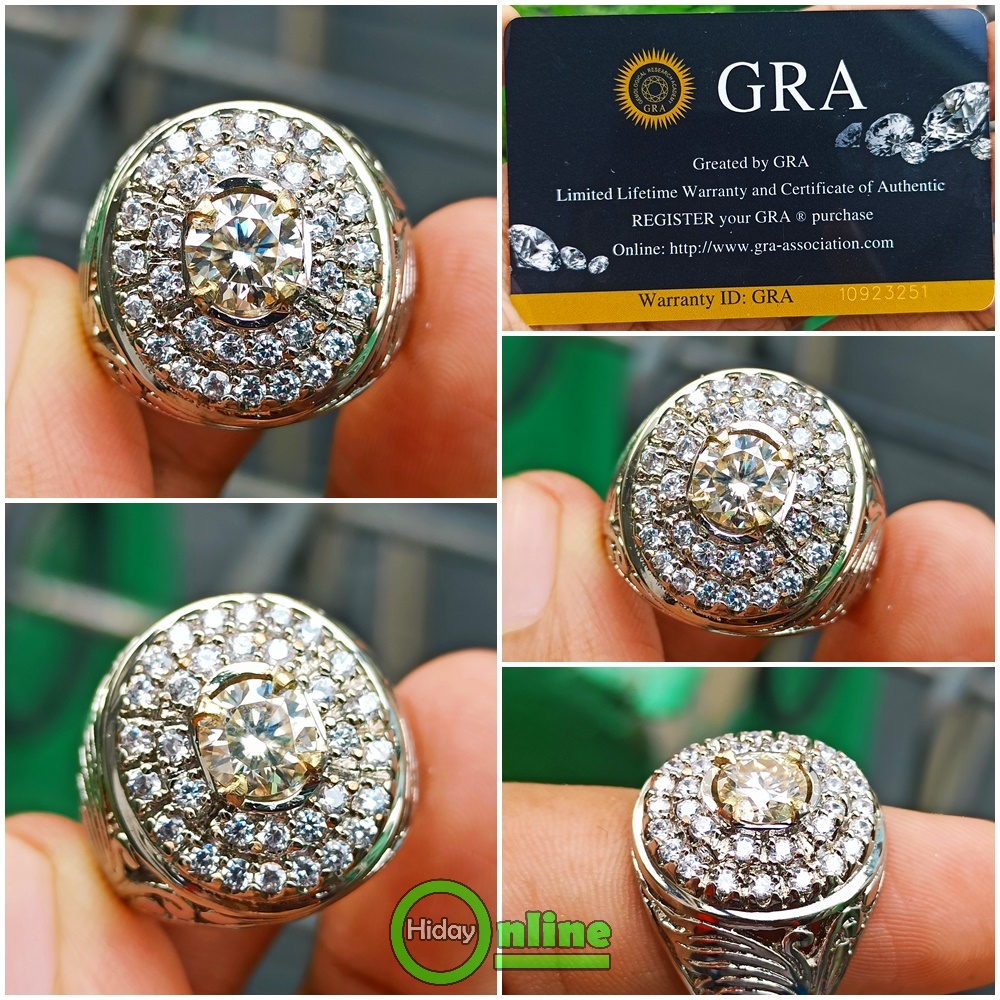 CINCIN MOISSANITE GRA ASLI SERTIFIKAT GRA USA