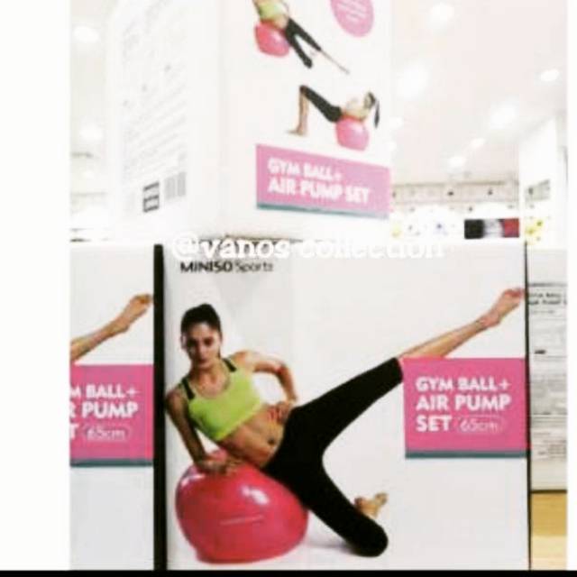 Jual Miniso Gym Ball Incld Air Pump Gym Ball Set 65cm Shopee Indonesia
