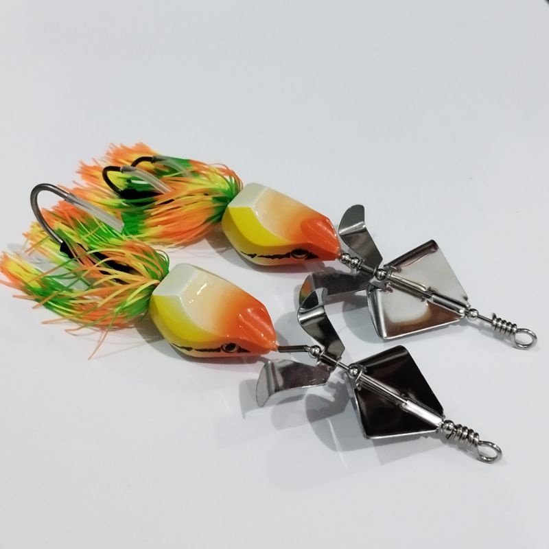Umpan Pancing Toman Slatter Slashbait Lure Double Propeller 20 gram Casting Lure , Buzzfrog lure ,  