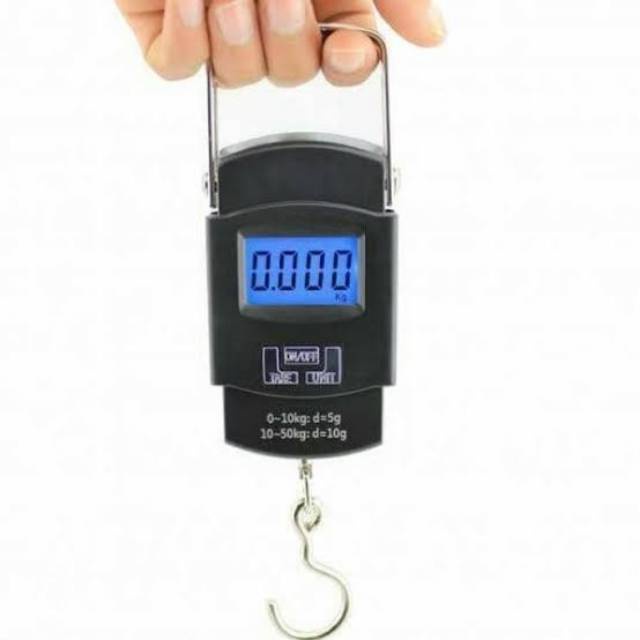 TIMBANGAN GANTUNG KOPER DIGITAL PORTABLE SERBA GUNA - MINI PORTABLE DIGI SCALE A08 50kg ELEKTRONIC SCALE LCD