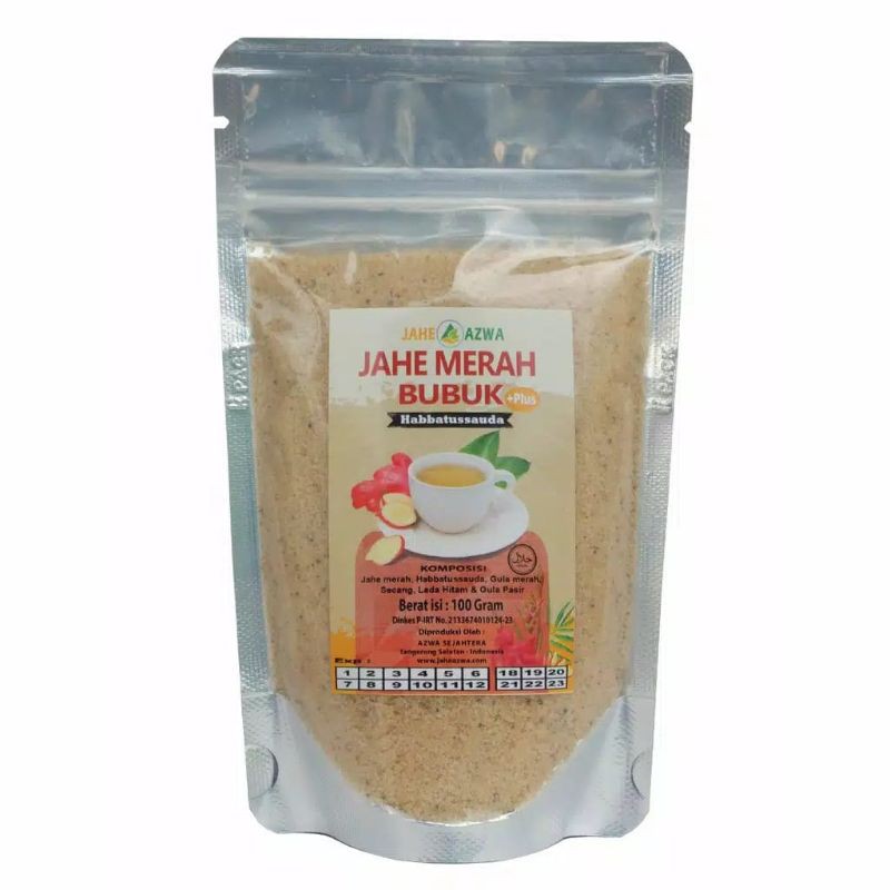 

Jahe Merah Azwa Plus Habbatussauda 100 Gram