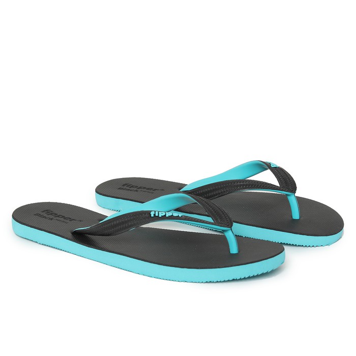Sandal Fipper Black Series Sendal Jepit in Black Turquiose