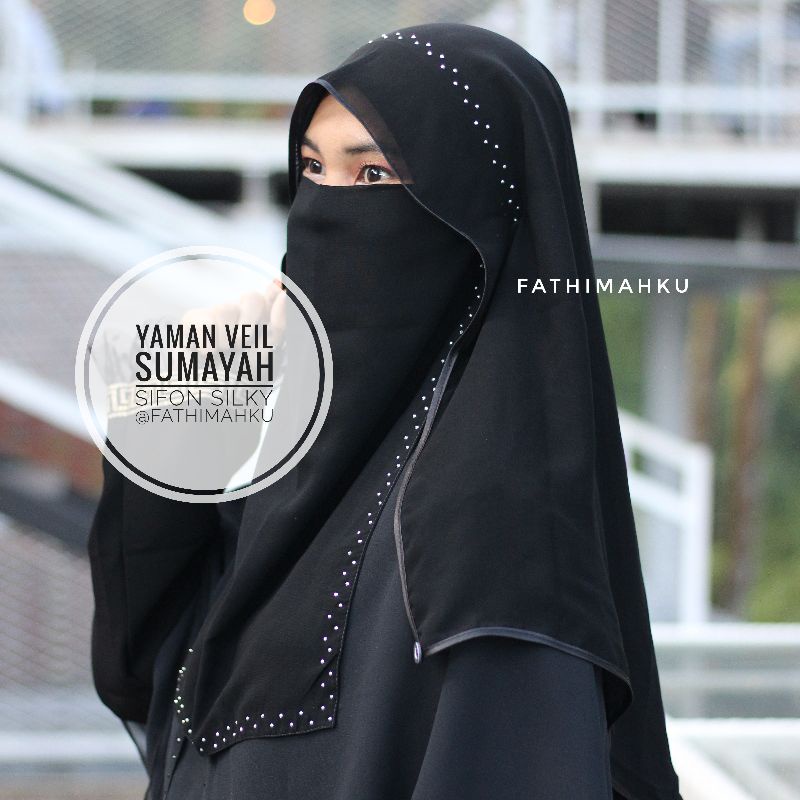 Jual Niqab Veil Sumayahniqab Yaman Veil Sifon Silky Manik Shopee Indonesia 4914