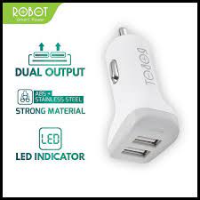 ROBOT RT-C06 dual output car charger white