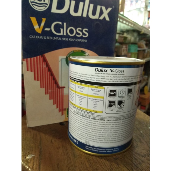 Fr2021 Cat Minyak Dulux V-Gloss / Cat Minyak Kayu Dan Besi Hitam/Putih Doff Rfr201R515